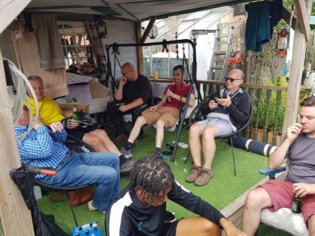 Stopping at Pete's house in Nafferton